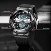 FOXBOX 0046 Fashion Custom Logo Men Digital Watch Latest Silicone Strap Water Resistant Double Display in Stock Casual Watch