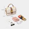 YUYULA Crossbody Bag, Leather Handbag, Chain Bag, White