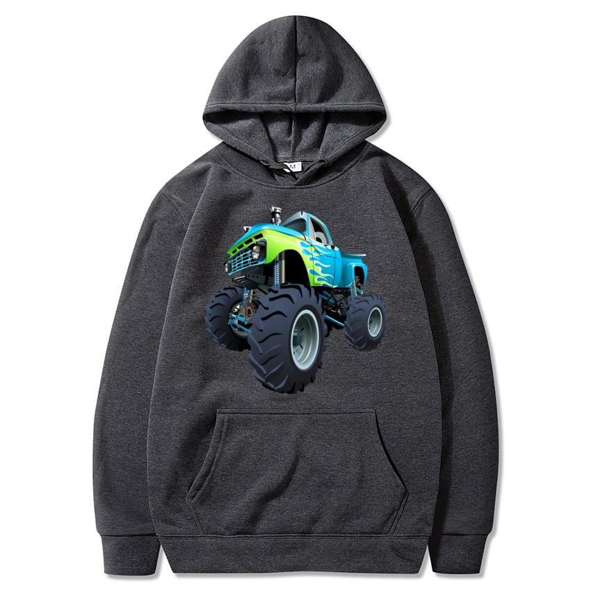 American Monster Truck Bigfoot Printed Hoodie Autumn/Winter New Street Fashion Hoodie Daily Casual Warm Hoodie Holiday Gift