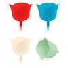 Decorative Kitchen Gadgets 9x8.8cm 3.54x3.46inch Silicone Funnel Efficient Liquid Transfer Elegant Kitchen Accessory