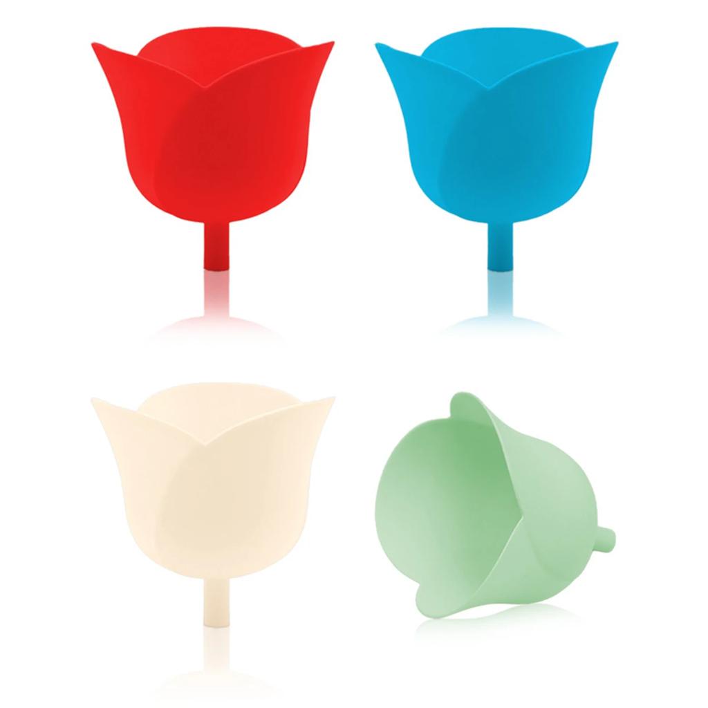 Decorative Kitchen Gadgets 9x8.8cm 3.54x3.46inch Silicone Funnel Efficient Liquid Transfer Elegant Kitchen Accessory