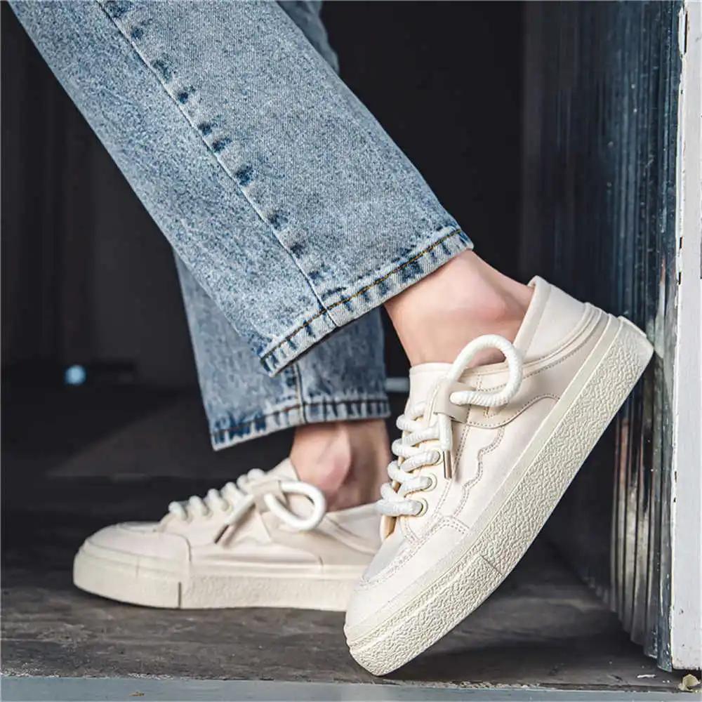 Fashion Mid Elastic Lace Skate Shoes Men Flats New Products Sneakers 47 48 Men's Sports Casuall Teni High Grade Footwear