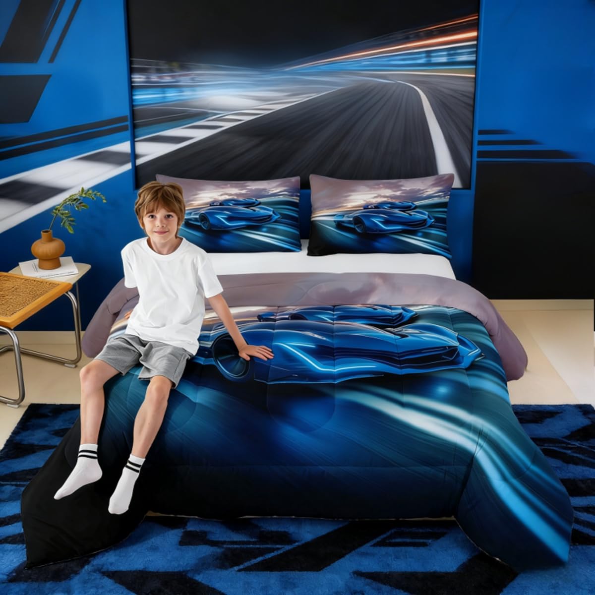 

Gamer Comforter Set for Boys Girls Man Gaming Bedding Set,Black Gamepad Home Decor Player Video Game Duvet Insert Teens Kids 3 Pieces 1 Down 155x200cm