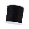 100 m x 0,8 mm Nylonschnur mit chinesischem Knoten, Rattail-Makramee-Shamballa-Faden, Schwarz