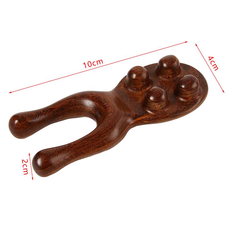 1Pc Sandalwood Eye Nose Meridian Massager Body Facial Massage Comb Wooden Handle Sandalwood Acupuncture Point Massager