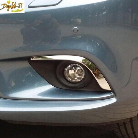 Chrome Front Fog Light Lamp Cover/Trim Strip For Mazda 6 Atenza Gj 2014-2016 New