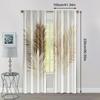 2pcs, Curtain Cloth Spring Curtains&Drapes Brown Palm Polyester (without Rod) Decorations For Home Use for Bedroom Living Room