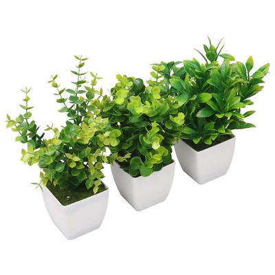 Simulated Plant Decorative Potted Plants, Indoor Desktop Simulated Green Plant Ornaments, Plastic Plant Potted Plants