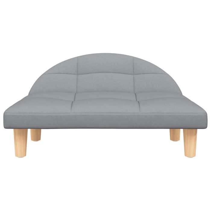 VidaXL Lit pour Chien, Canapé pour Animaux de Compagnie avec Cadre en Bois, Panier pour Chiots Maison Intérieur, Gris Clair 171933