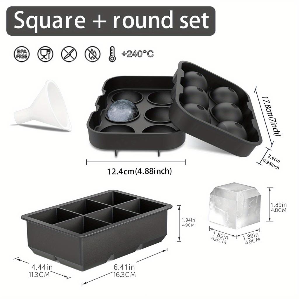Diamond Rose Gun ETC. Shaped Ice Cube Mold Food Grade Silicone Square Ice Cube Maker Tray High Quality Mold For Bar Making Drink