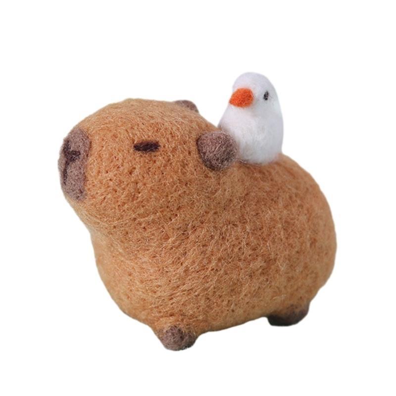 

Non-finished Poke Wool Felt Handmade DIY Capybara Material Kits for Beginners