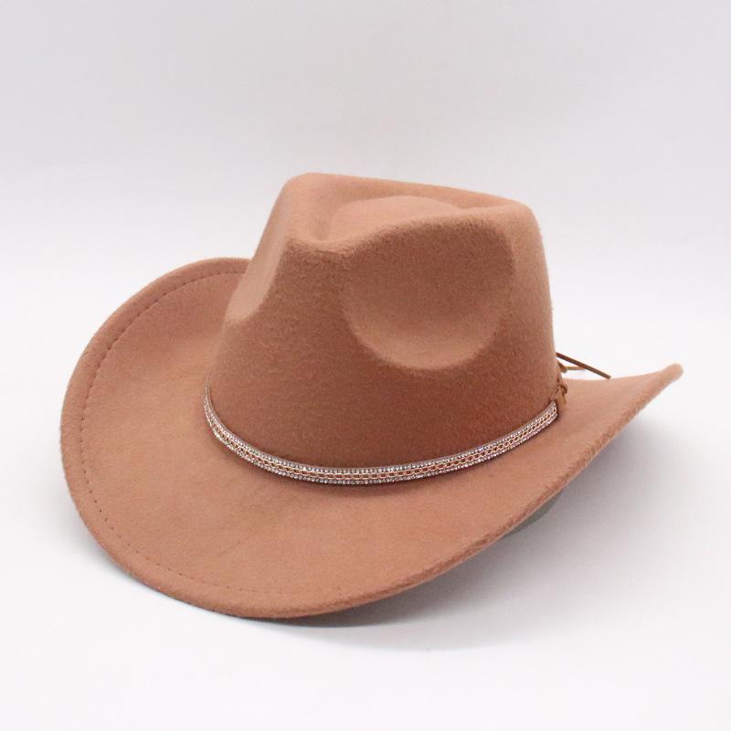 Britischer Stil Retro Westlicher Cowboyhut Vielseitiger Ethnischer Stil Filzhut Herren- Und Damen-Zylinder