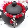 Red Agate Crystal Beaded Bracelet for Women - Handcrafted Couple Jewelry