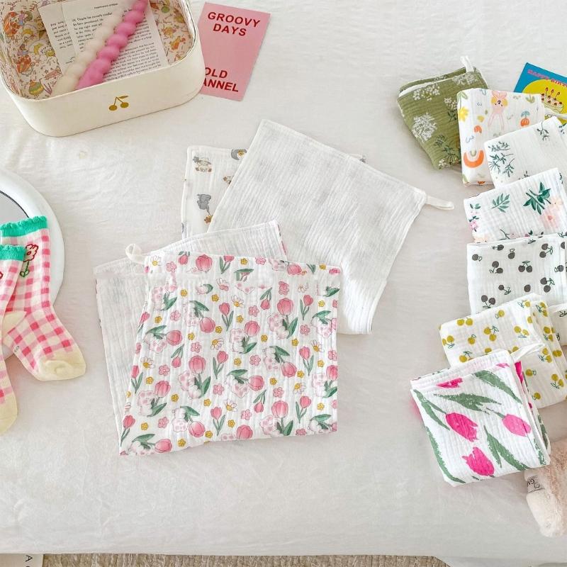 Multifunctional Cotton Burp Towel Stylish Newborn Washcloth Wipe for Babies Perfect for Burping Face Cleansing & Feeding