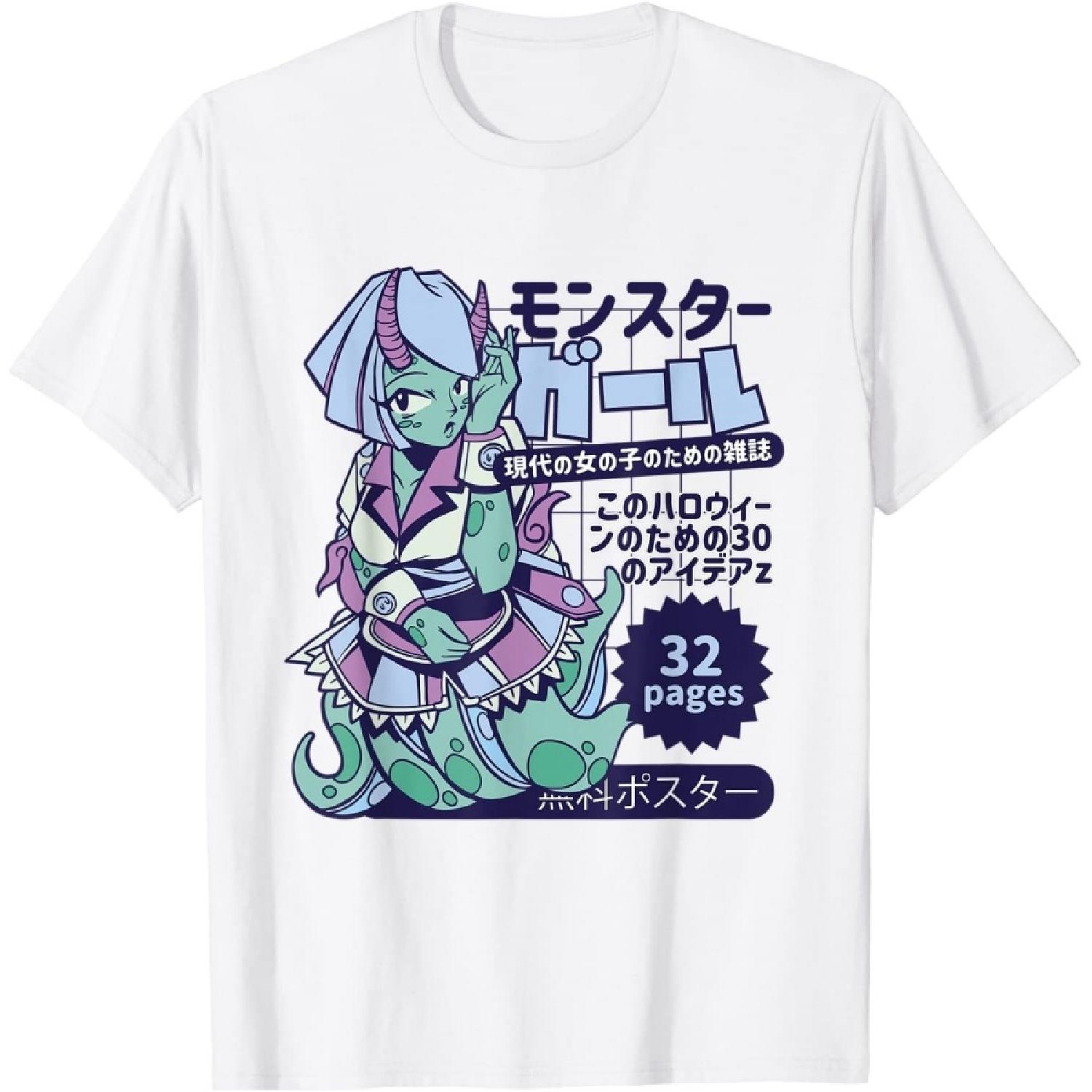 Cute Funny Anime Japanese Animation Monster Girl T-Shirt S
