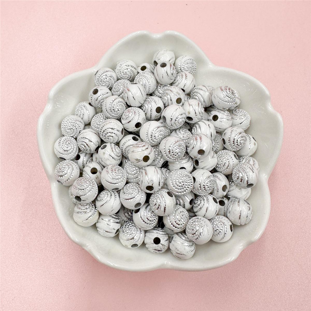 

Ожерелья браслет бусины-разделители 8 мм 100 шт изготовление ювелирных изделий горный хрусталь акриловые свободные бусины белый