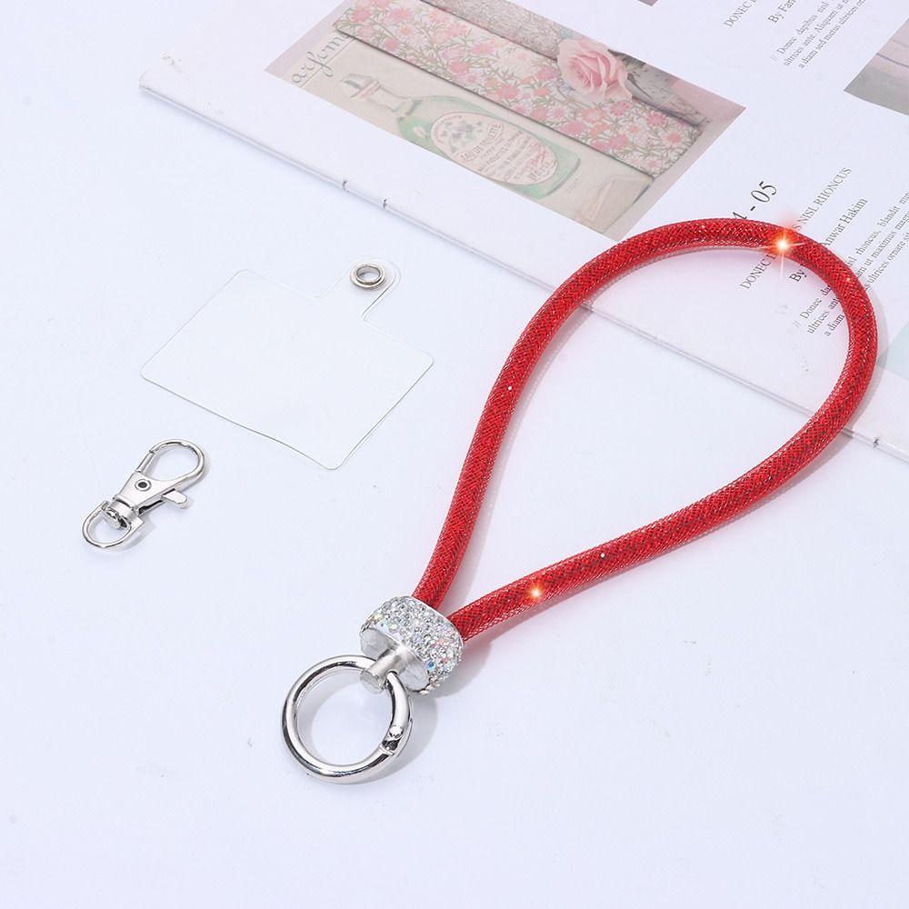Keychain Rhinestone Phone Lanyard Bling Bling Hanging Cord  Phone Accessories