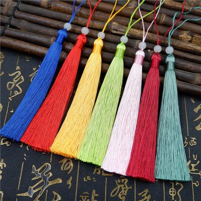 Faire Sachet Oreilles Frangées Longues 12Cm Soie Glacée Oreilles Suspendues Pendentif Éventail Bricolage Accessoires Frangés Hanfu Pendentif Oreilles Antiques