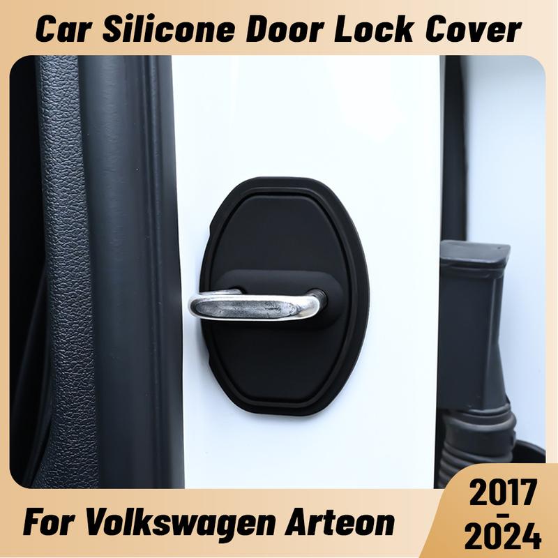 For Volkswagen Arteon 2017-2024 Car Door Shock Absorber Door Lock Protector Silicone Auto Door Lock Latches Cover Accessories
