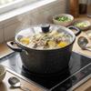 with Glass Lid Double-ear Handle Soup Pot Aluminum Zinc Zinc Alloy Saucepan Slow Cooker  Porridge