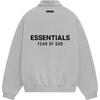 Essentials Fleece Polo Light Heather Grey Men Tops 192HO244398F