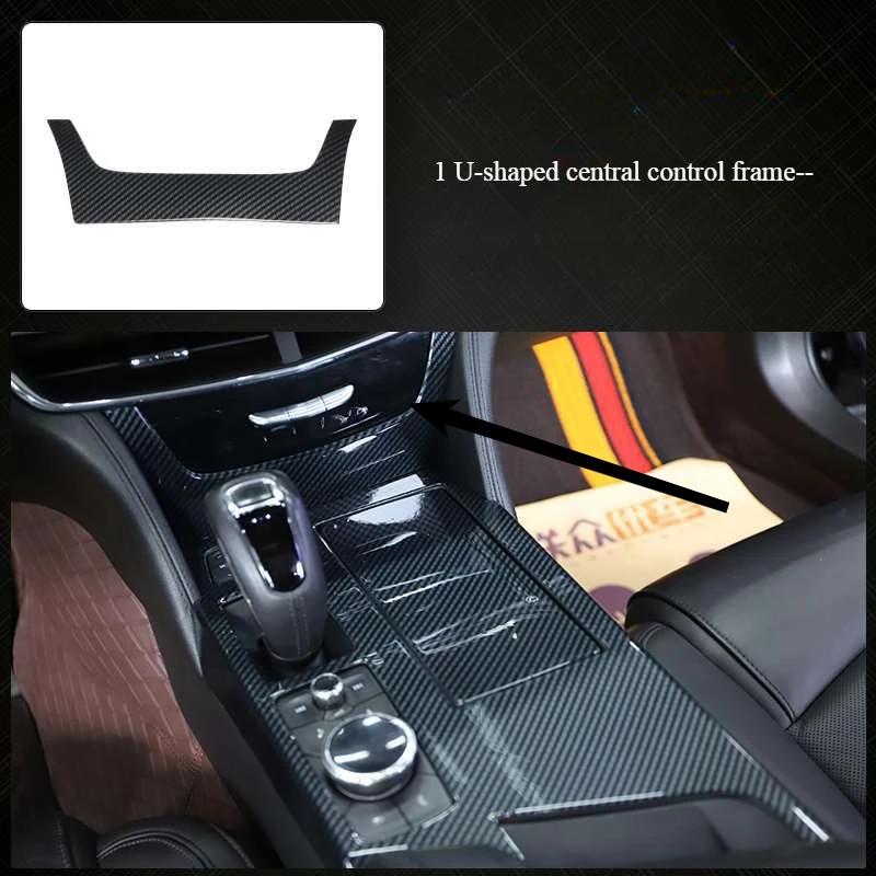 For Cadillac CT-6 2016-2020 Interior Carbon Fiber-Style Dashboard Trim Gear Steering Wheel Frame Panel European Auto Enthusiasts