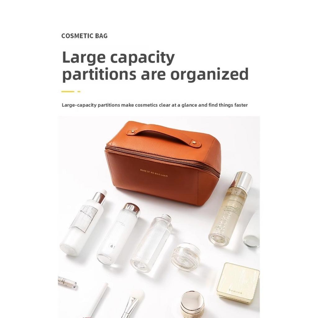 Bolsa Organizadora Multifuncional de Gran Capacidad con Apertura de Cremallera y Compartimentos de Almacenamiento Multicapa Incorporados, Bolsa de Maquillaje Organizadora, Bolsa para Artículos de Aseo, Bolsa de Almacenamiento