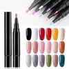 1/6Pcs Nail Polish Pen 3-in-1 Quick Dry Long Lasting High Gloss DIY Manicure Nail Art Natural Nude Women Girls Fingernail Toenail Gel Polish Pen