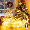 USB LED Fairy String Lights with Remote Control, Waterproof Copper Wire Garland Light 8 Modes for Christmas Wedding Party Home Decor