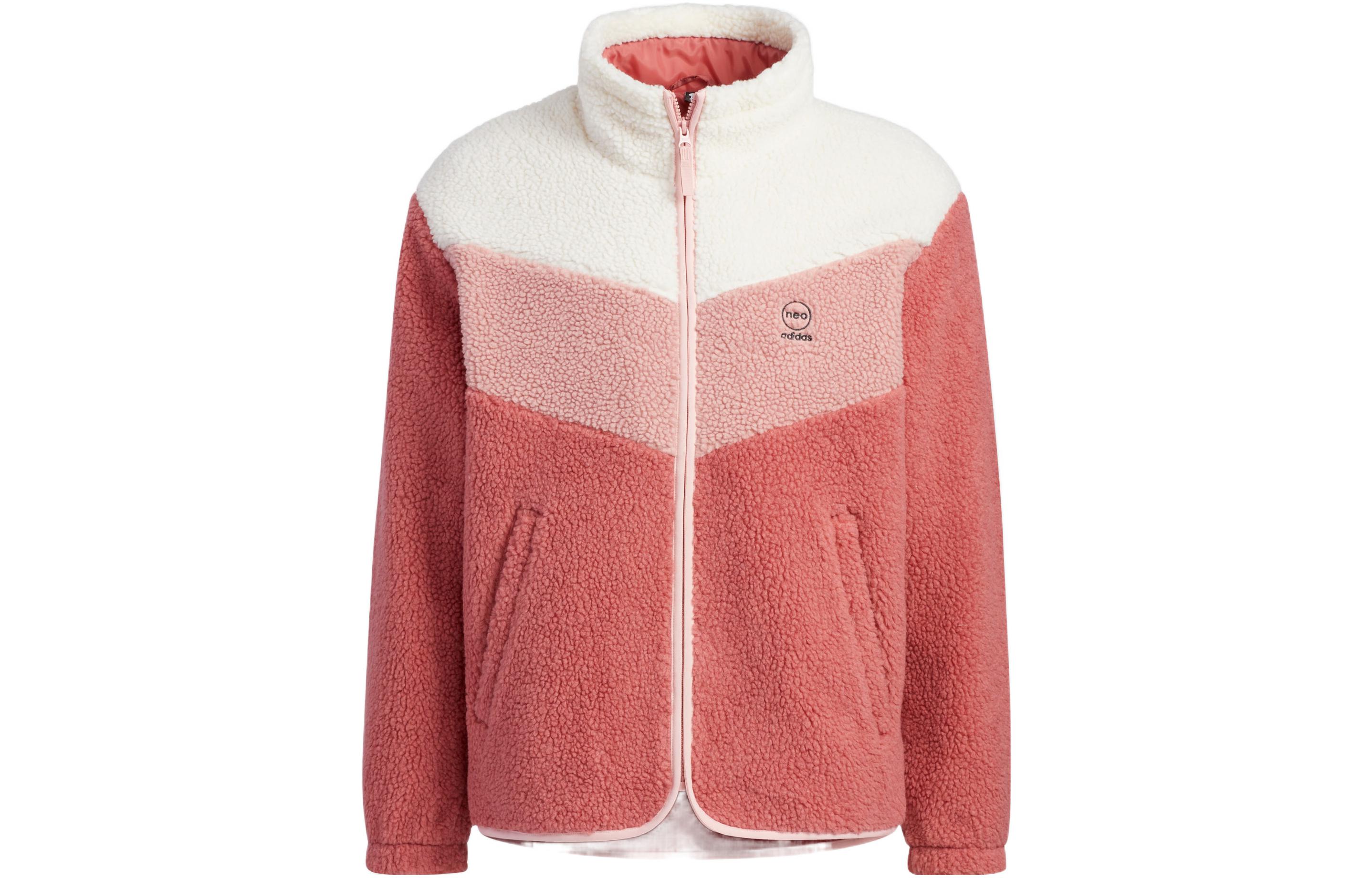 Adidas Neo Velvet Jackets Unisex Red Stand Collar Moderate HY9652 S