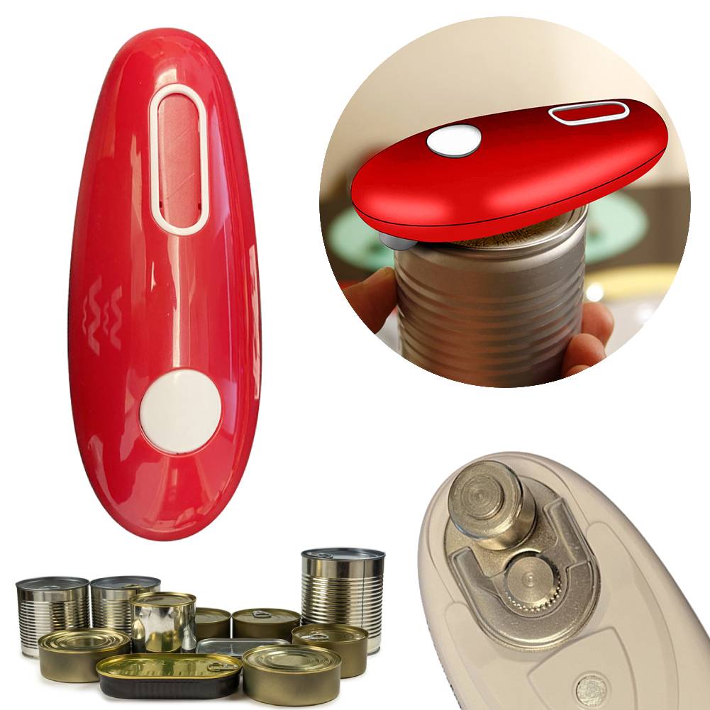 Automatic Can Opener Electric Bottle Opener One Touch Hand Held Can Opener None Sharp Edges Jar Tin Opener Kitchen Tools Gadget