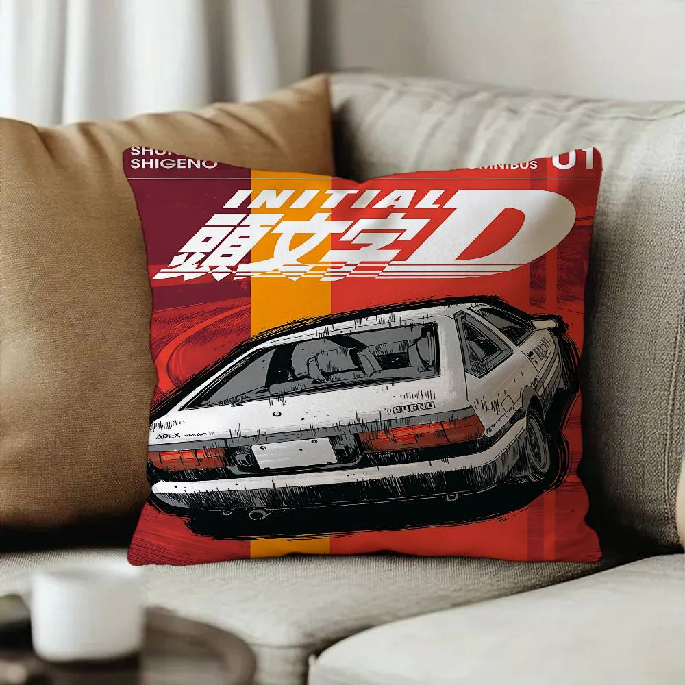 I-Initial D AE86 JDM Car Cushion Cover Inches Farmhouse Decor Home Throw Pillow Covers for Couch Decorations