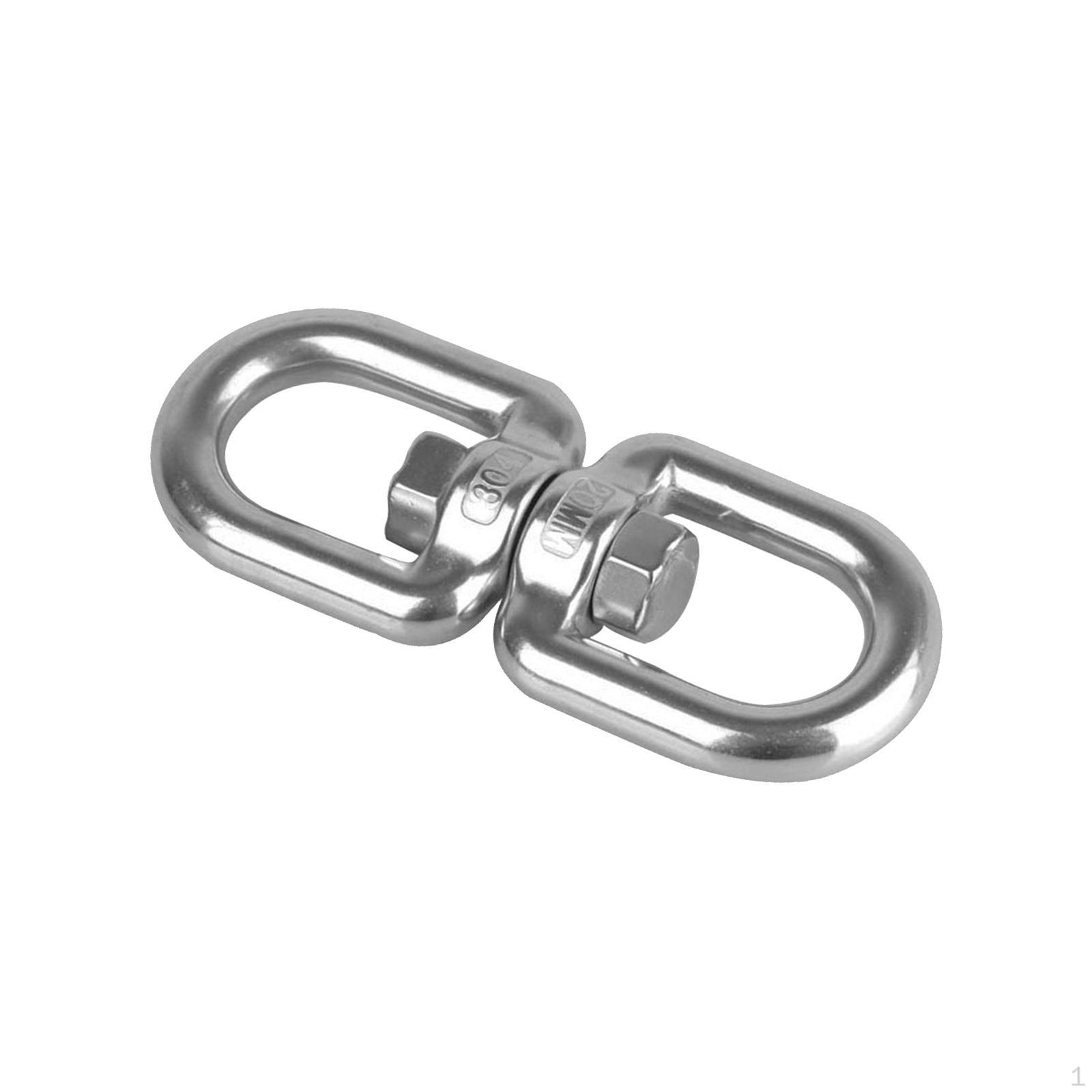 

Double Ended Swivel Eye Hook Stainless Steel Rings Dog Chain Hooks Swing Hanger 4mm