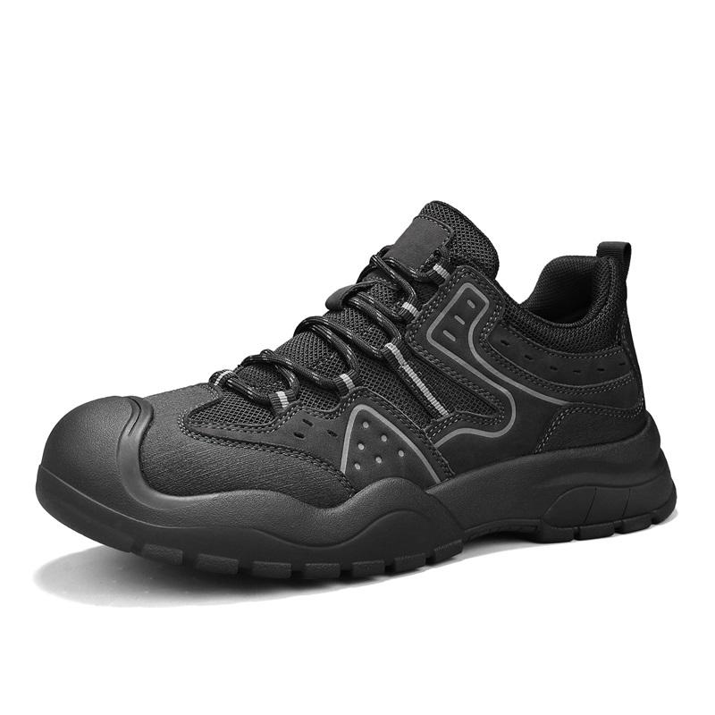 Fashion High Quality Mens Casual Shoes Fashion Comfortable Hiking Shoes Non-slip Sports Shoes Retro Genuine Leather Man Walking Sneakers