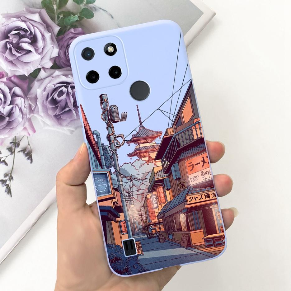 For Realme C21Y Case Realme C25Y Stylish Candy Painted Cover Soft Silicone Phone Case For Realme C21 C 21 Y C25Y RealmeC21 Shell