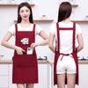 Anti-fouling Chef Apron Large Pockets Kitchen Cooking Smock Fashion Cooking Apron  for Kitchen