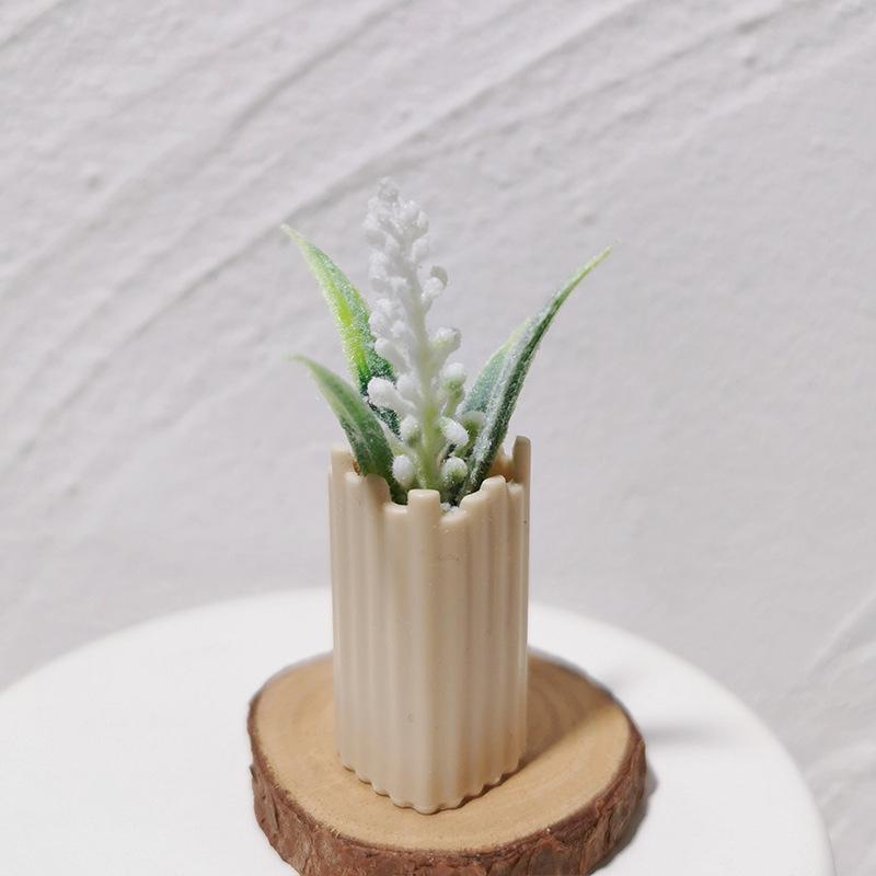 

Миниатюрный кукольный домик с лавандовым букетом, модель украшения для автомобиля, мини-цветочная композиция, миниатюрная модель, аксессуары для кукольного домика