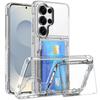 Suitable S26Ultra Transparent Phone Case Card Clamshell Holder Galaxy S25 Wallet Protective Sleeve4