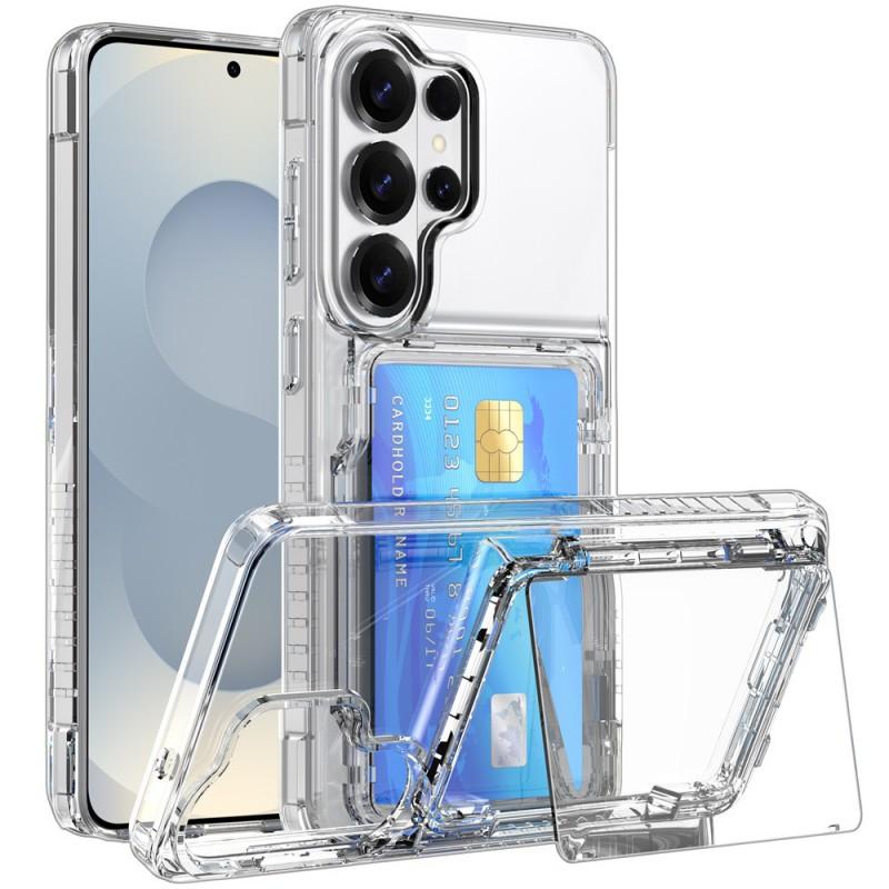 

Suitable S26Ultra Transparent Phone Case Card Clamshell Holder Galaxy S25 Wallet Protective Sleeve4 Samsung S26 прозрачный