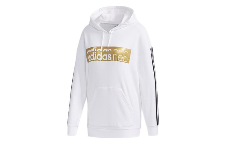 Adidas Neo Sweatshirts Women s White Hooded Moderate Regular GH8212 S