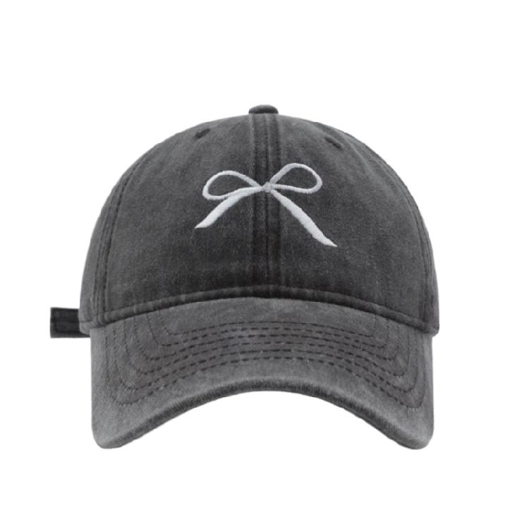 Breathable Baseball Hat for Women Girls Embroidery Bow Adjustable Versatile