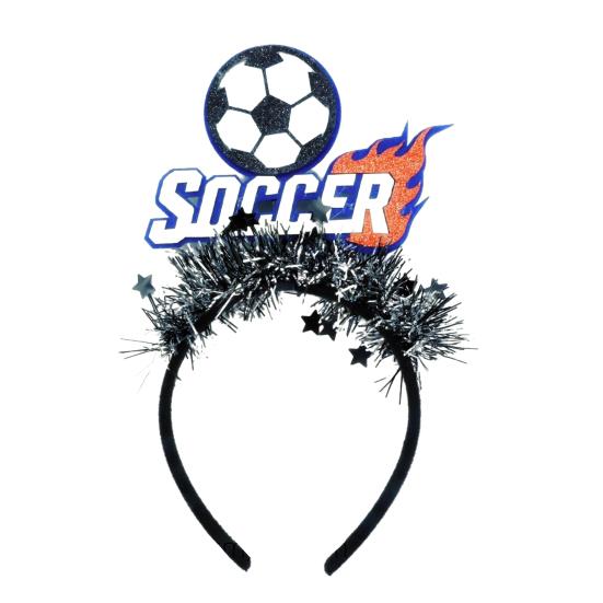 2026 Soccer Match Headband, Elastic Black Headband for Adults And Kids, Non-Slip Glitter Football Game Fan Headwear. Soccer Goal Party Accessory