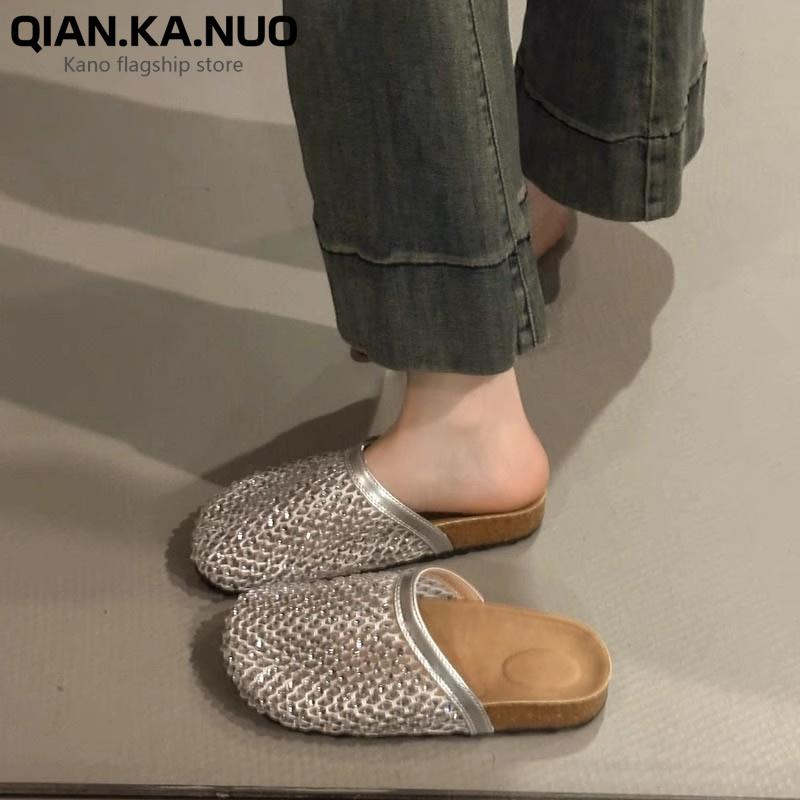 Fashion Female Shoes Slippers Soft Cover Toe Slides Fashion 2025 Comfort Summer Luxury Casual Leisure Slippers Casual Cover Toe Shoes Sl
