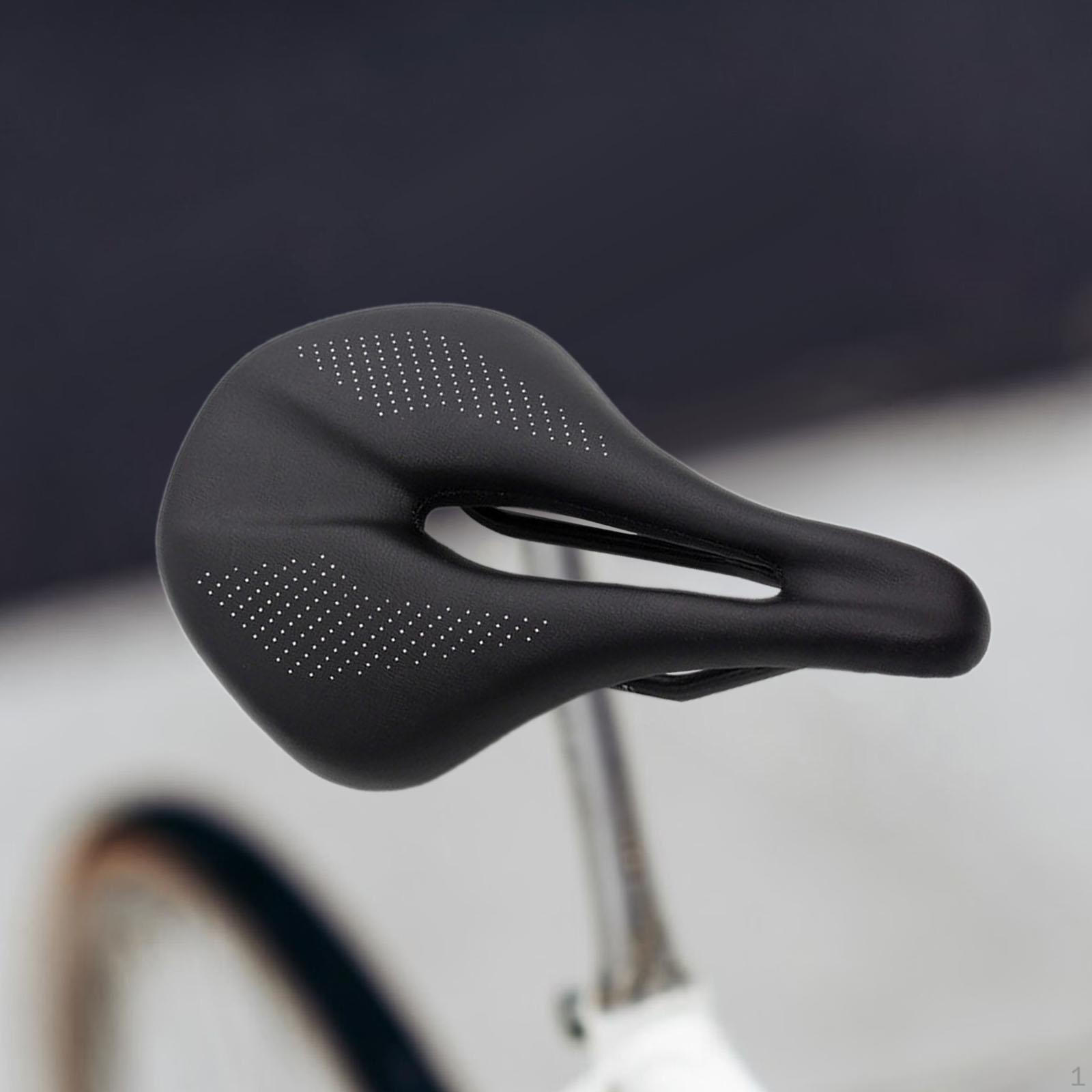 

Велосипедне сідло Велосипедне сидіння Подушка Замінна накладка PU шкіра Велоспорт Легкий для чоловіків Black 143mm