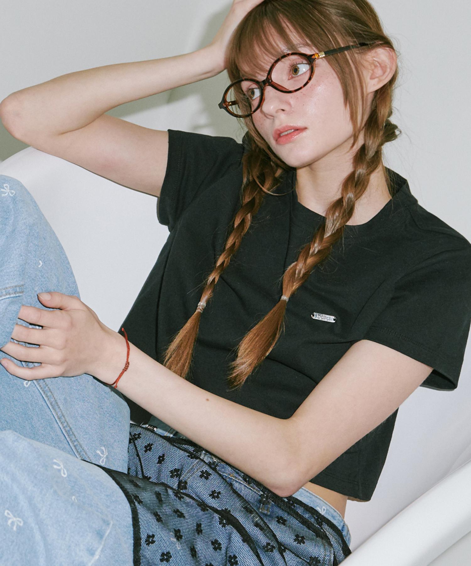 Belloel Crop Short Sleeve T-Shirt Black Free