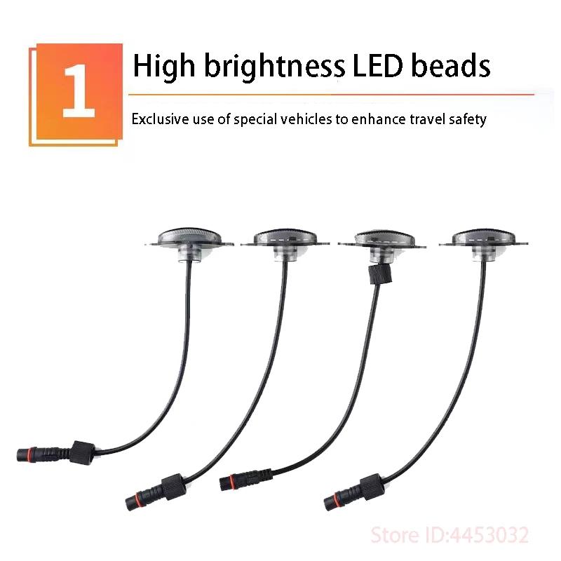 FOR MAXUS MIFA9 T60 D90 EUNIQ 6 D60 Car Front LED Grille Light RGB Auto Flash Warning Safety Signal Lamps APP Control 12V