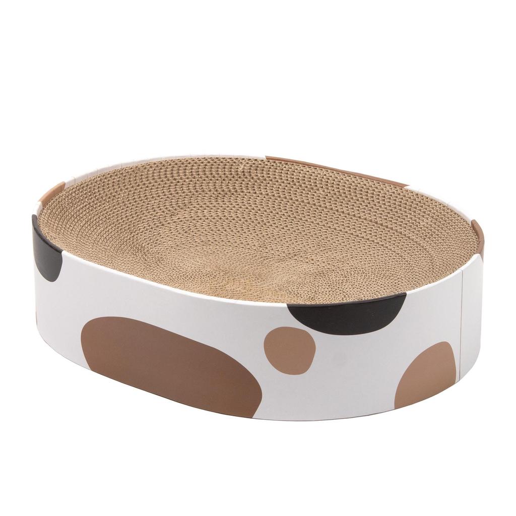 Oval Cat Scratching Bed with Corrugated Paper for Kittens