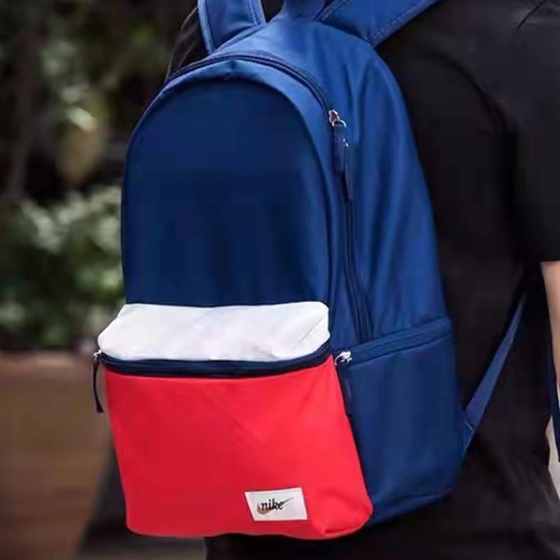 Nike Polyester Backpack Regular Unisex Blue/Red Casual