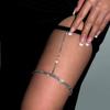 European & American Multi-layer Rhinestone Thigh Chain - Sexy Beach Elastic Leg Jewelry for Women