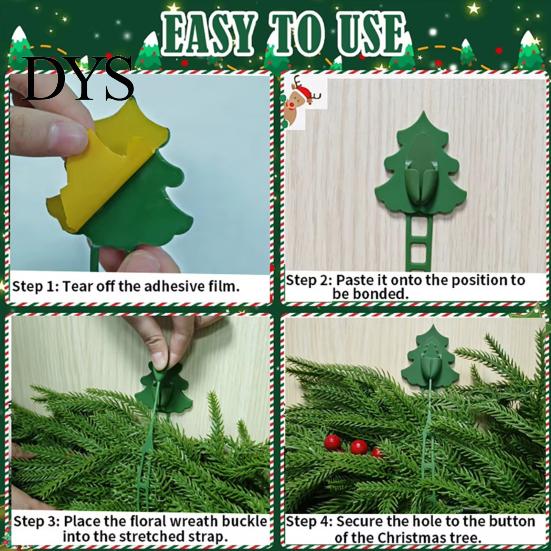 Weatherproof Christmas Hangers Adjustable Garland Hanger for Mantle Fireplace, Reusable Plastic Holder Heavy Duty Straps with Secure Buckle Indoor And